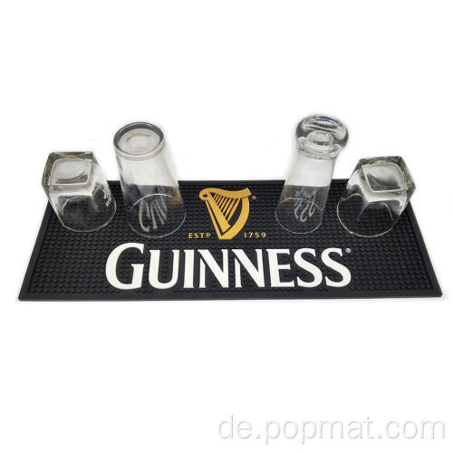 Guinness Bar Matte weiche PVC -Tropfstangenläufer
